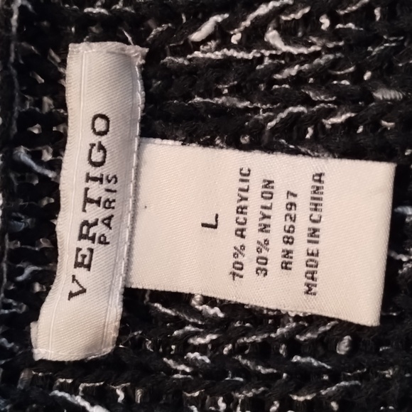 Vertigo Paris Button‎ Front Chunky Loose Knit Cardigan Sweater Grunge Fairy Y2K - Picture 3 of 7